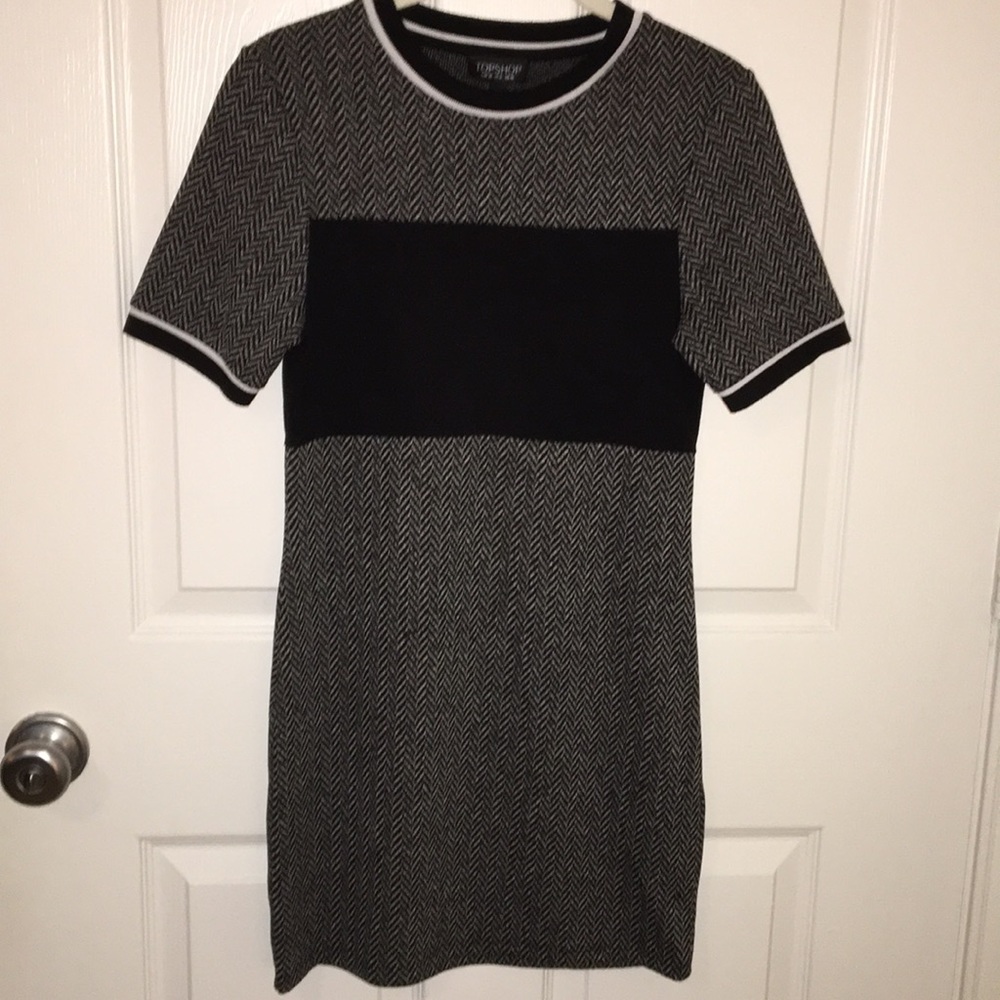TopShop Bodycon Black and White Dress
